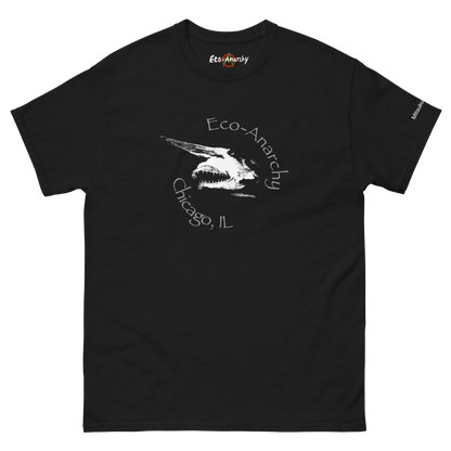 100% cotton nature-inspired black t-shirt featuring a goblin shark